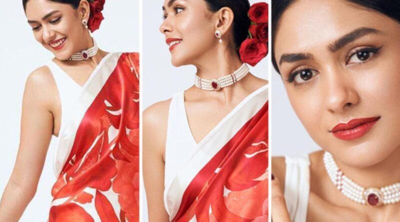 Mrunal Thakur in Saree