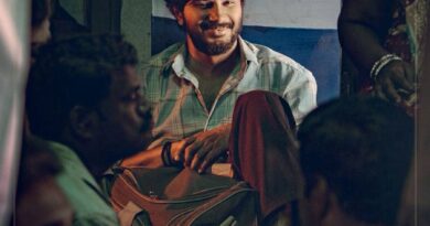 Dulquer Salmaan as Krishna in the official glimpse poster of Aakasamlo Oka Tara
