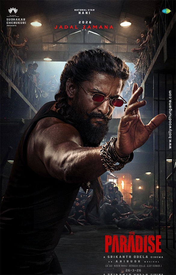 Official The Paradise poster featuring Nani as Jadal